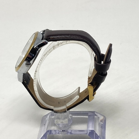 Timex Easy Reader Watch Men 35mm Gold Silver Tone Day Date Indiglo New Battery - Picture 6 of 16